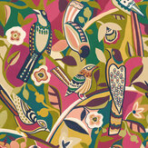 Forest Chorus Wallpaper - Berry Leaf - by Ohpopsi