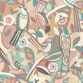 Forest Chorus Wallpaper - Warm Sand - by Ohpopsi