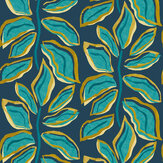 Foli Wallpaper - Midnight Teal - by Ohpopsi