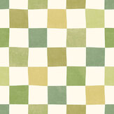 Disco Check Wallpaper - Olive Mix - by Ohpopsi
