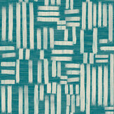Interlace Wallpaper - Teal - by Ohpopsi