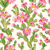 Cactus Bloom Wallpaper - Raspberry Ripple - by Ohpopsi