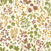 Botanical Leaves Wallpaper - Ginger & Olive - by Hoopla Walls