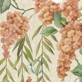 Buddleia Wallpaper - Coral / Beige - by Albany