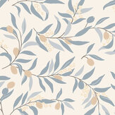 Olivia Wallpaper - Light Blue - by Sandberg