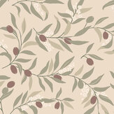 Olivia Wallpaper - Burgundy - by Sandberg