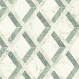 Tarsia Wallpaper - Green - by Versace