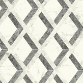 Tarsia Wallpaper - Black - by Versace