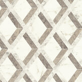 Tarsia Wallpaper - Brown - by Versace