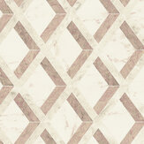 Tarsia Wallpaper - Teracotta - by Versace