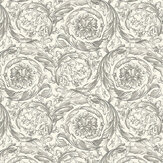 Barocco Wallpaper - White/ Grey - by Versace