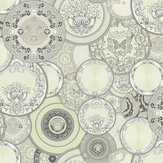 Art De La Table Wallpaper - Green/ Grey - by Versace