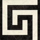 Greek Wallpaper - Black and White - by Versace