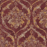 Maison Damask Wallpaper - Red - by Metropolitan Stories. Click for more details and a description.