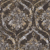Maison Damask Wallpaper - Charcoal - by Metropolitan Stories
