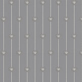 Baroque Stripe Wallpaper - Silver/ Grey - by Versace