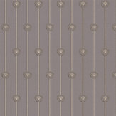 Baroque Stripe Wallpaper - Gilver/ Grey - by Versace