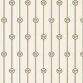 Baroque Stripe Wallpaper - Gilver/ White - by Versace