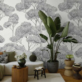 Wooded Arbor Mural - Black / White - by Metropolitan Stories