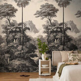 Primeval Forest Mural - Black / White - by Metropolitan Stories