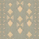 Papier peint Bohemian Ikat - Vieux bleu - Aficionado