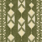 Papier peint Bohemian Ikat - Olive antique - Aficionado