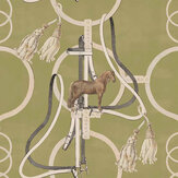 Papier peint Grand Derby - Vert selle - Aficionado