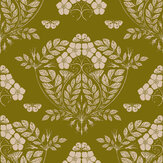 Papier peint The Nomad's Spirit - Vert olive - Aficionado