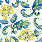 Papier peint Painter's Folktale - Bleu - Aficionado