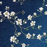 Moonlace Magnolia Wallpaper - Night Sky - by Today Interiors