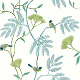 Kohana Branch Wallpaper - Sky - by Today Interiors