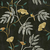 Kohana Branch Wallpaper - Onyx - by Today Interiors