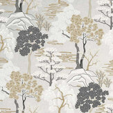 Mori Trees Wallpaper - Fog - by Today Interiors