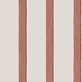 Painted Stripe Wallpaper - Rust - by Next