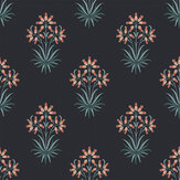 Hyacinth Flower Wallpaper - Midnight - by William Morris at Home. Click for more details and a description.