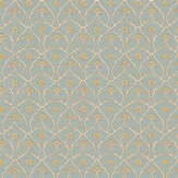 Mallow Trellis Wallpaper - Light Blue - by Josephine Munsey