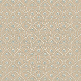 Mallow Trellis Wallpaper - Stone - by Josephine Munsey