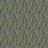 Tiddle  Wallpaper - Petrol and Olive - by Josephine Munsey