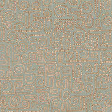 Wiggleton  Wallpaper - Aqua - by Josephine Munsey