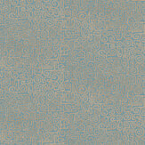 Wiggleton  Wallpaper - Blue and Orange - by Josephine Munsey