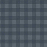 College Check Wallpaper - Blue - by Galerie