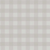 College Check Wallpaper - Silver Grey - by Galerie