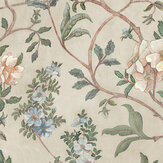 Flory  Wallpaper - Green - by Josephine Munsey