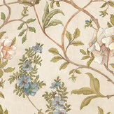 Flory  Wallpaper - Olive - by Josephine Munsey