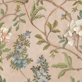 Flory  Wallpaper -  Pink  - by Josephine Munsey