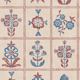 Garden Floral Wallpaper - Red & Blue - by Joules