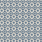 Meadow Geo Wallpaper - Navy & Cream - by Joules