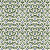 Stately Floral Wallpaper - Green & Blue - by Joules