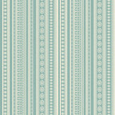 Decorative Stripe Wallpaper - Duck Egg Blue & Cream - by Joules