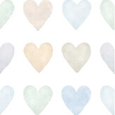 Colour My Heart Mural - Neutral / Duckegg  - by Origin Murals
